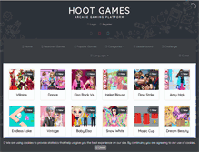 Tablet Screenshot of hootgames.com